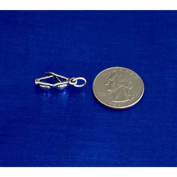 Sterling Silver Oxidized 3D Sunglasses Charm,Silver Oxidized Sunglasses Charm - Picture 4 of 4